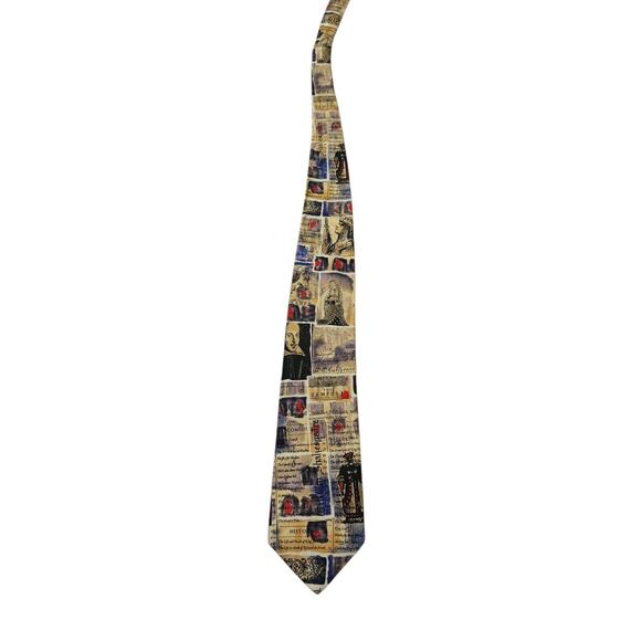 Alynn Neckwear Shakespeare Poetry Vintage Novelty Necktie 100% Silk - Picture 3 of 7